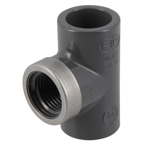 Tés réduits taraudés 90° renforcé PVC-U Pression