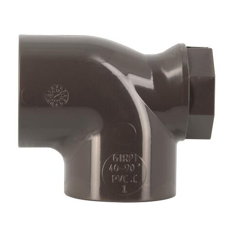 Coudes 90° FF PVC-C à insert laiton