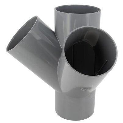 Culotte et embranchement double d'équerre à 45° Femelle/Femelle