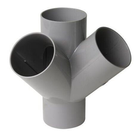 Culotte et embranchement double d'équerre à 45° Femelle/Femelle