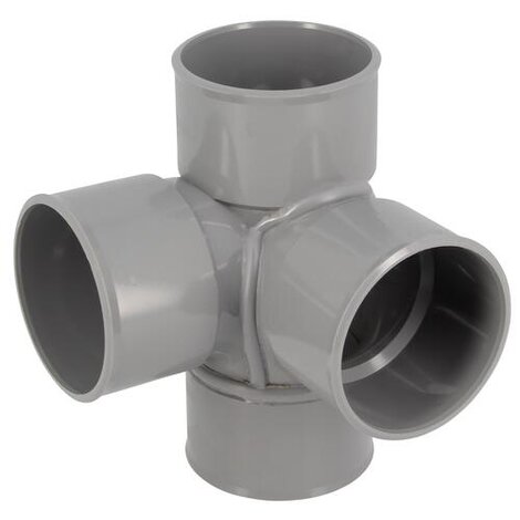 Culotte et embranchement double d'équerre à 87'30° Femelle/Femelle