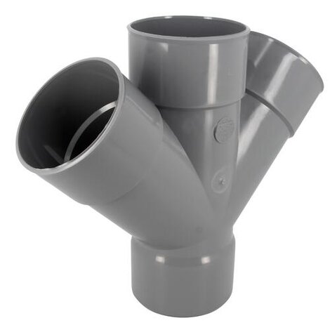 Culotte et embranchement double parallèle à 45° Femelle/Femelle