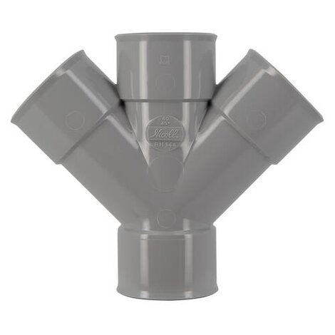 Culotte et embranchement double parallèle à 45° Femelle/Femelle