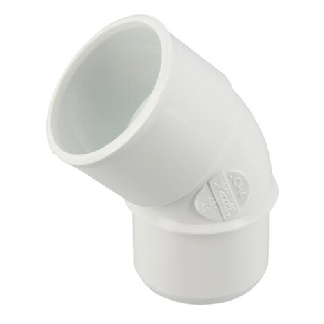 Coude à 45° Mâle/Femelle Gamme blanche