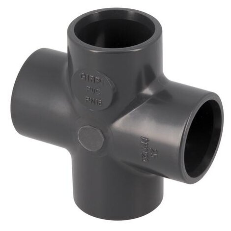 Croix 90° Femelle/Femelle PVC-U Pression